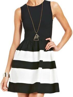 Bar III Black/White Mini Dress - Size XS